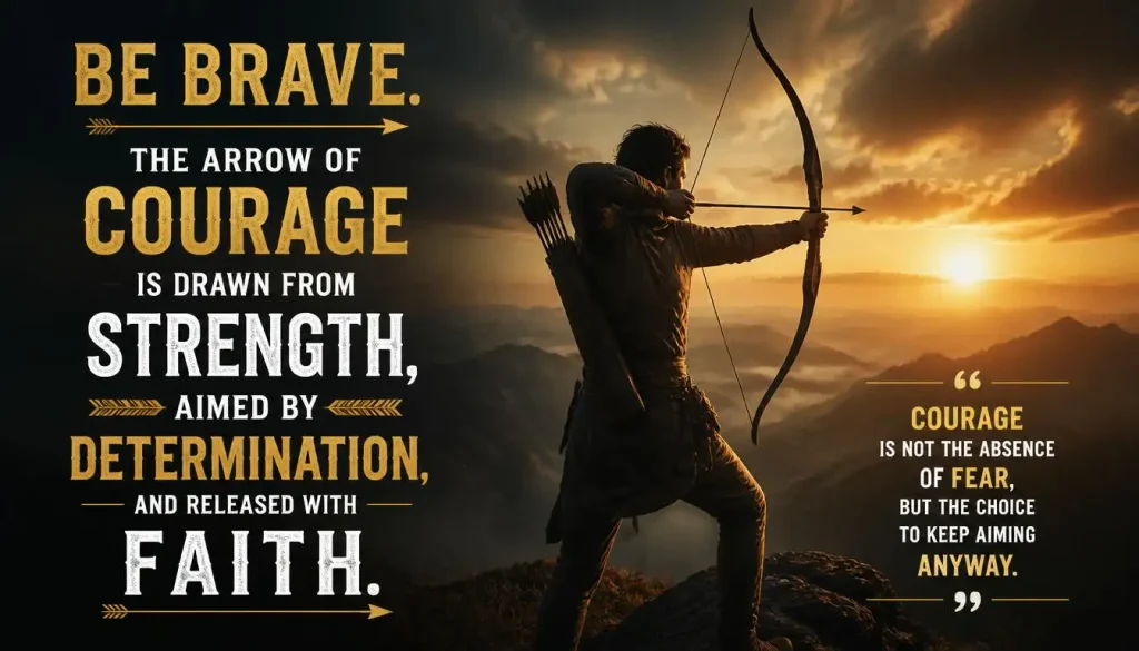 Brave Archery Quotes About Courage and Strength