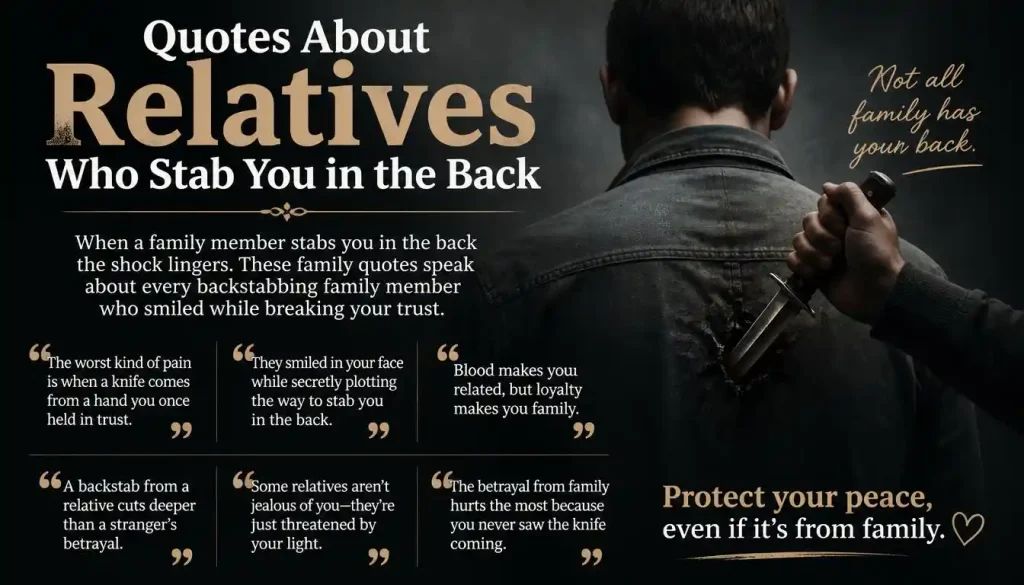 Quotes About Relatives Who Stab You in the Back